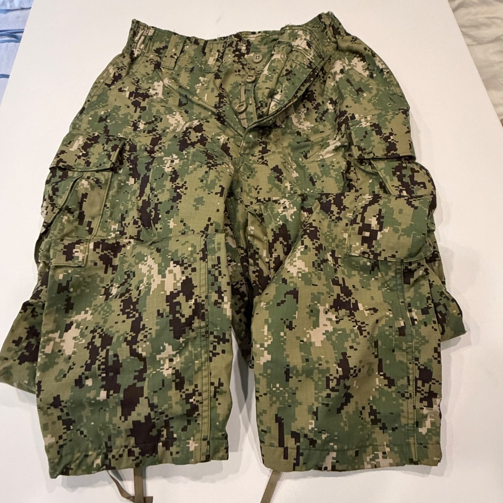 US Navy NWU Type III Trousers AOR2 Digital Camo Cargo Pants Large X-Long